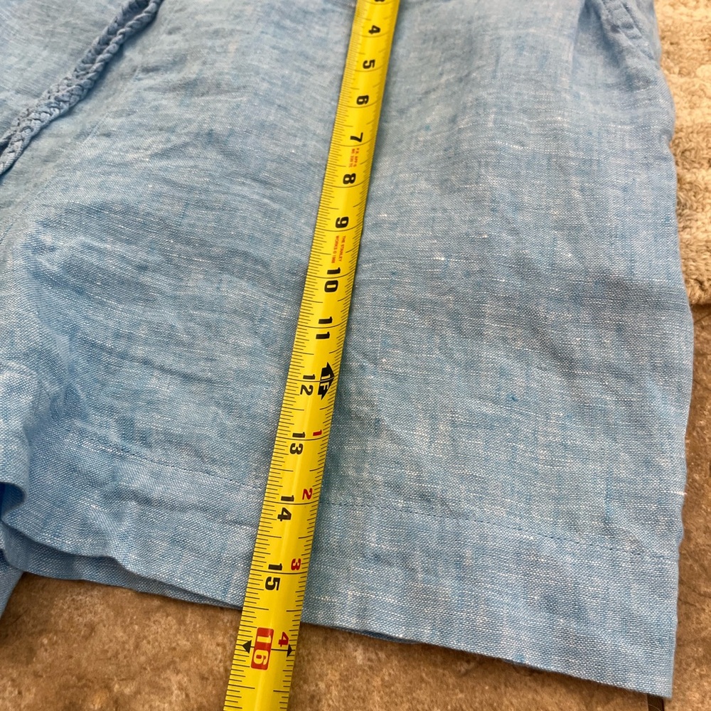 100% linen chambray shorts size extra large - Picture 7 of 8